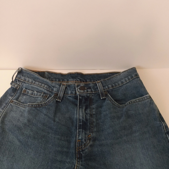 Levi's 505 Boot Cut Blue Denim 10" High Rise Jeans sz 31 x 30 - Picture 3 of 9